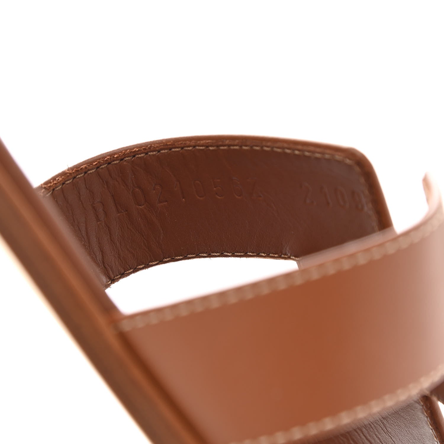 Hermes Box Calfskin Oran Sandals 40.5 Gold 8 of 9