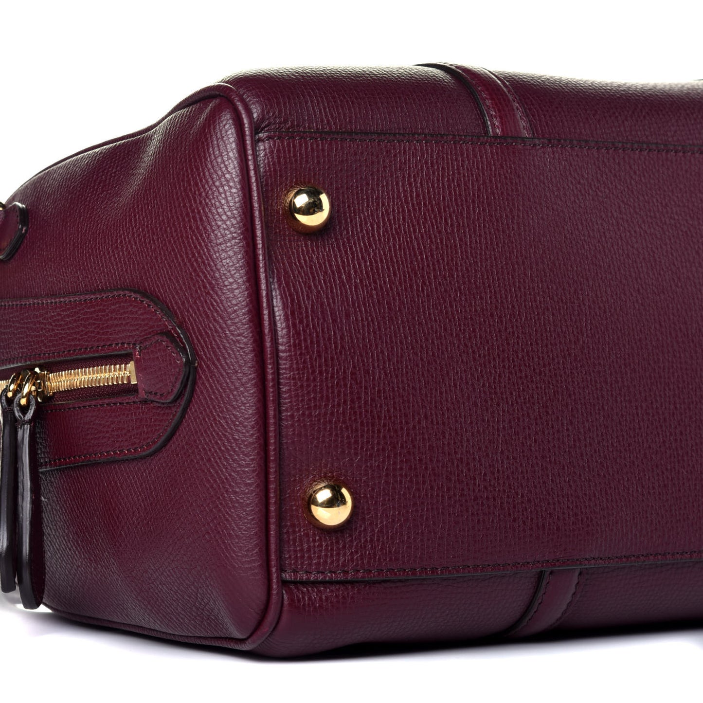Derby Calfskin Medium Alchester Bowling Bag Mahogany Red