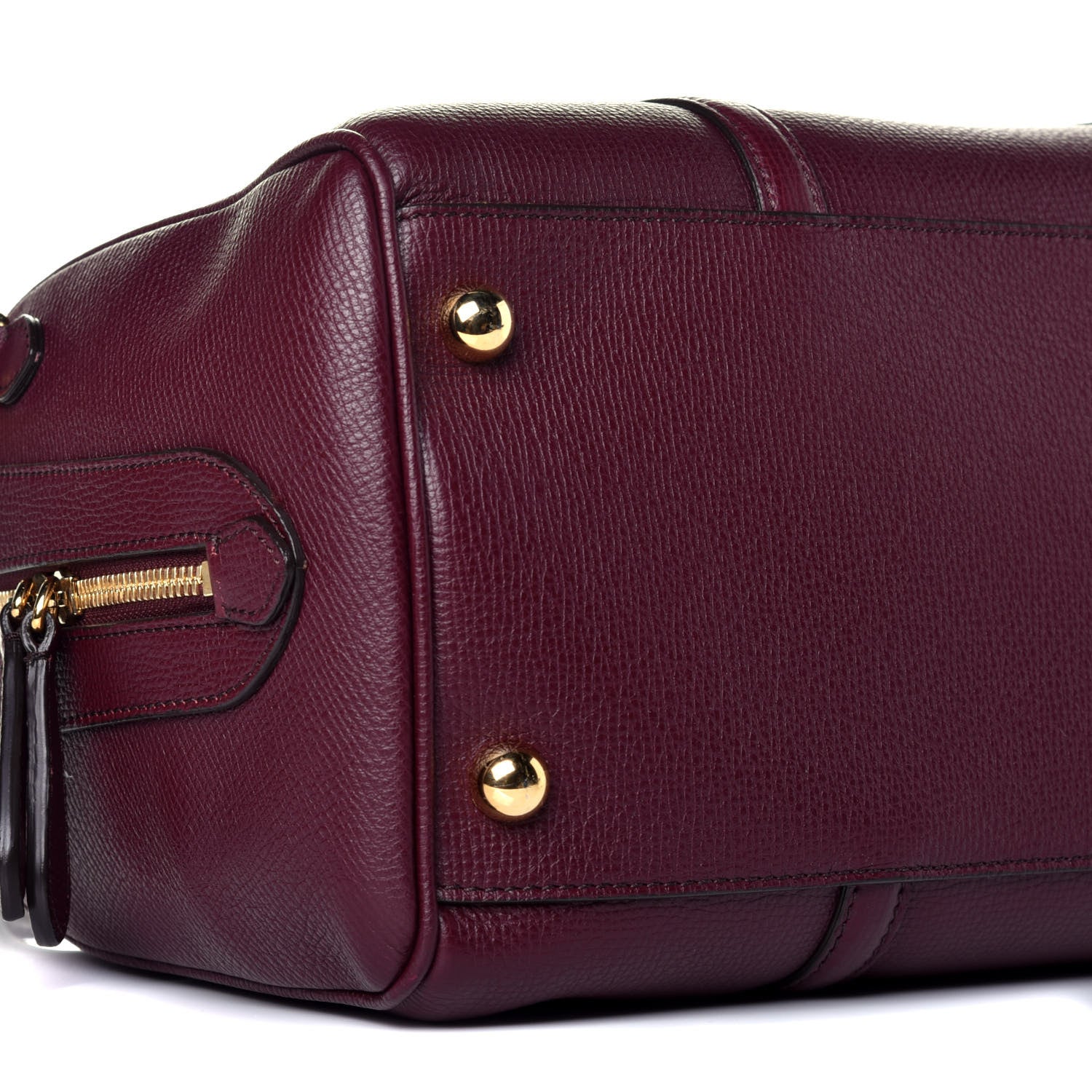 Burberry Derby Calfskin Medium Alchester Bowling Bag Mahogany Red 8 of 9