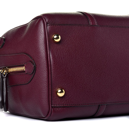 Burberry Derby Calfskin Medium Alchester Bowling Bag Mahogany Red 8 of 9