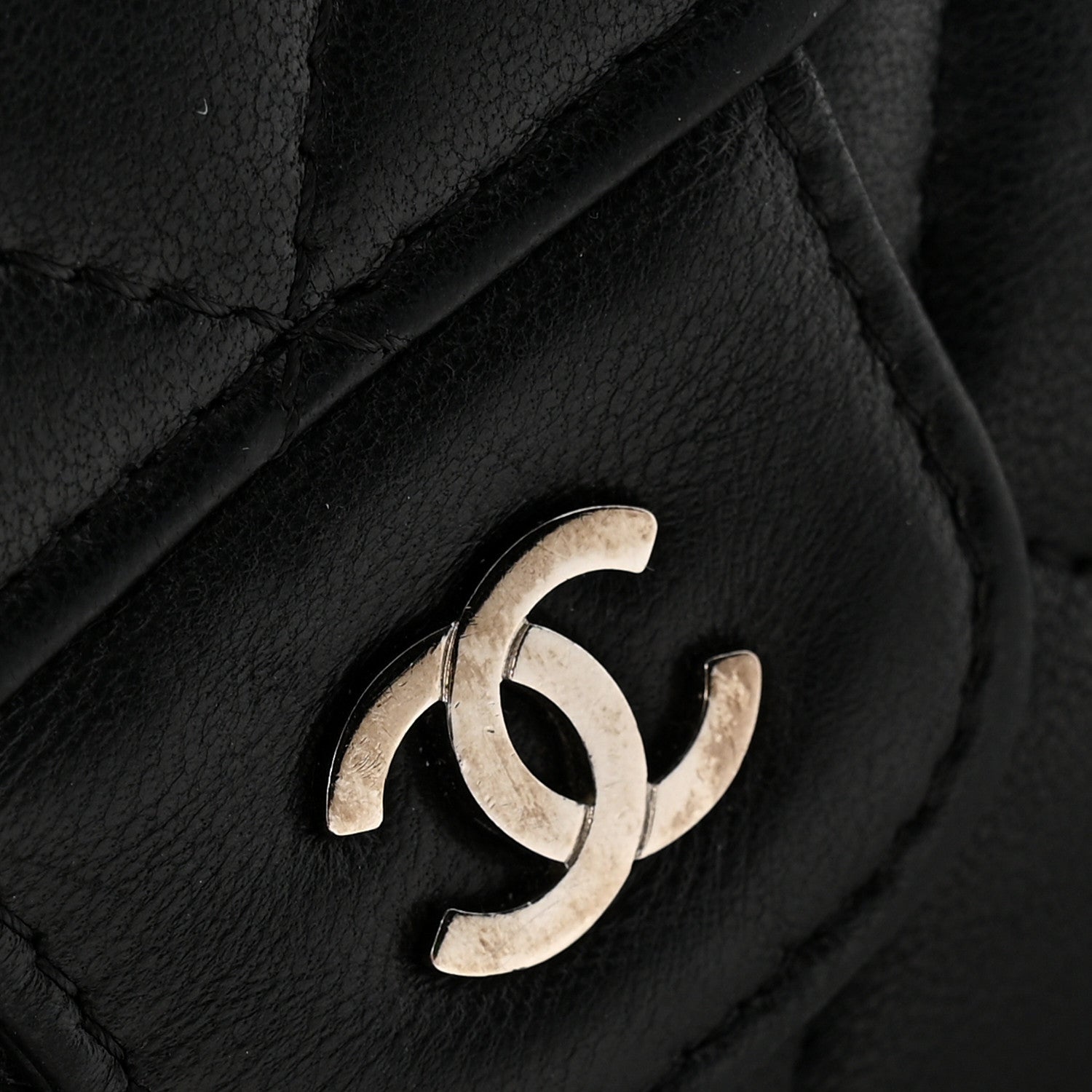 Chanel Lambskin Quilted Large Flap Wallet Black 9 of 13
