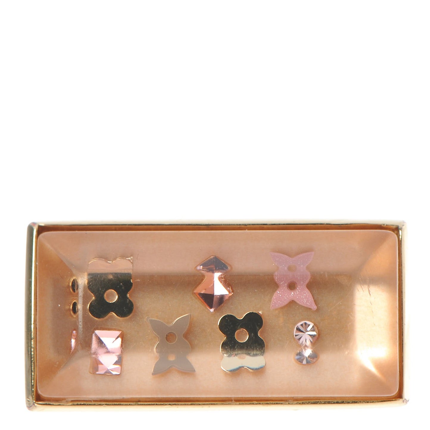 Resin Swarovski Crystal Inclusion Ring 6.5 Gold