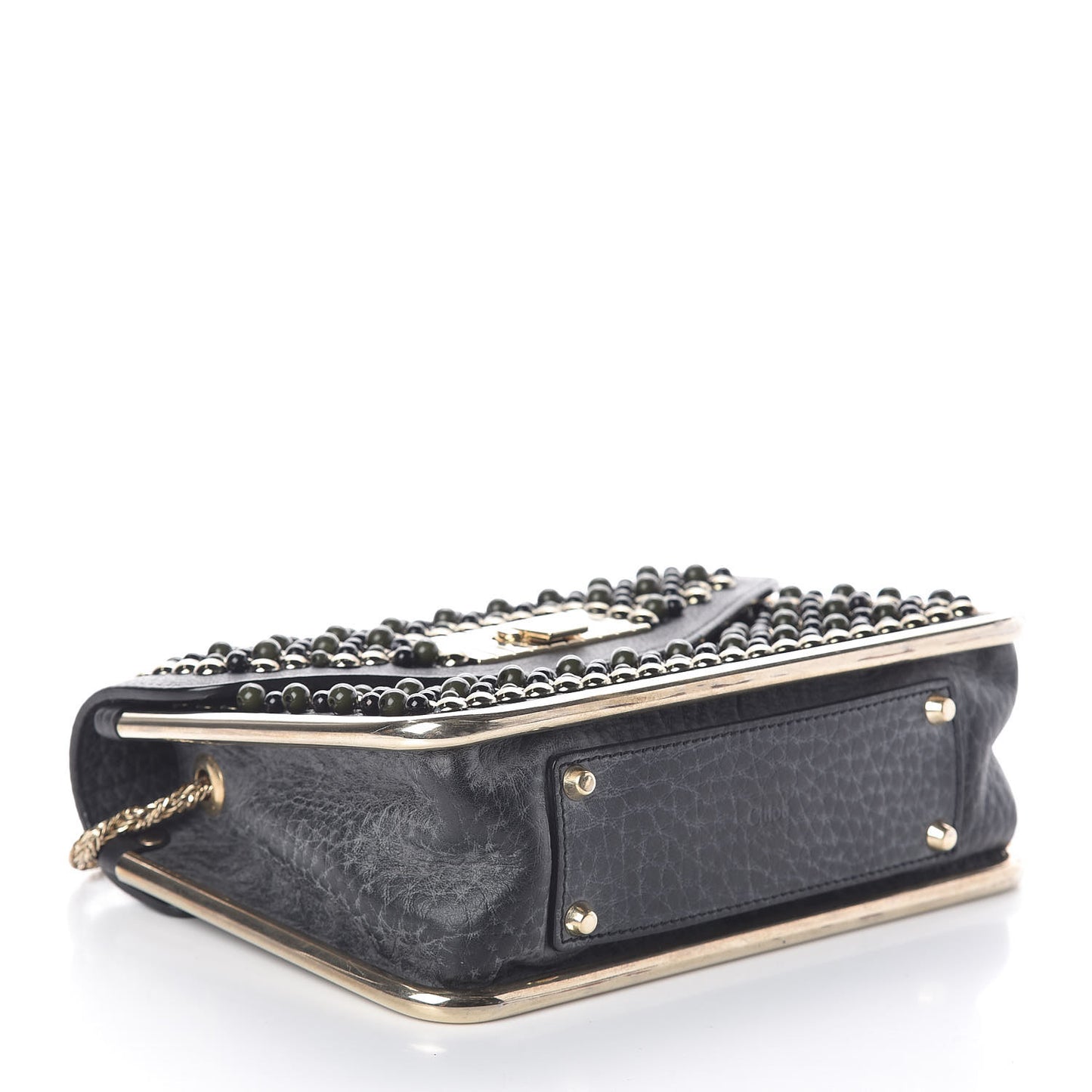 Beaded Small Sally Flap Bag Black