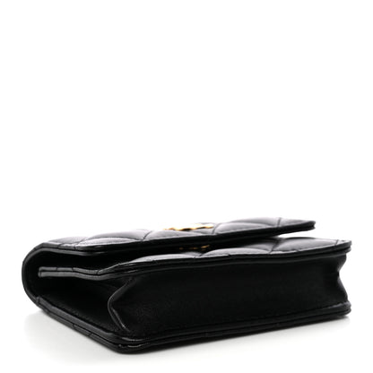 Chanel Lambskin Quilted CC Hook Card Holder Black 4 of 8