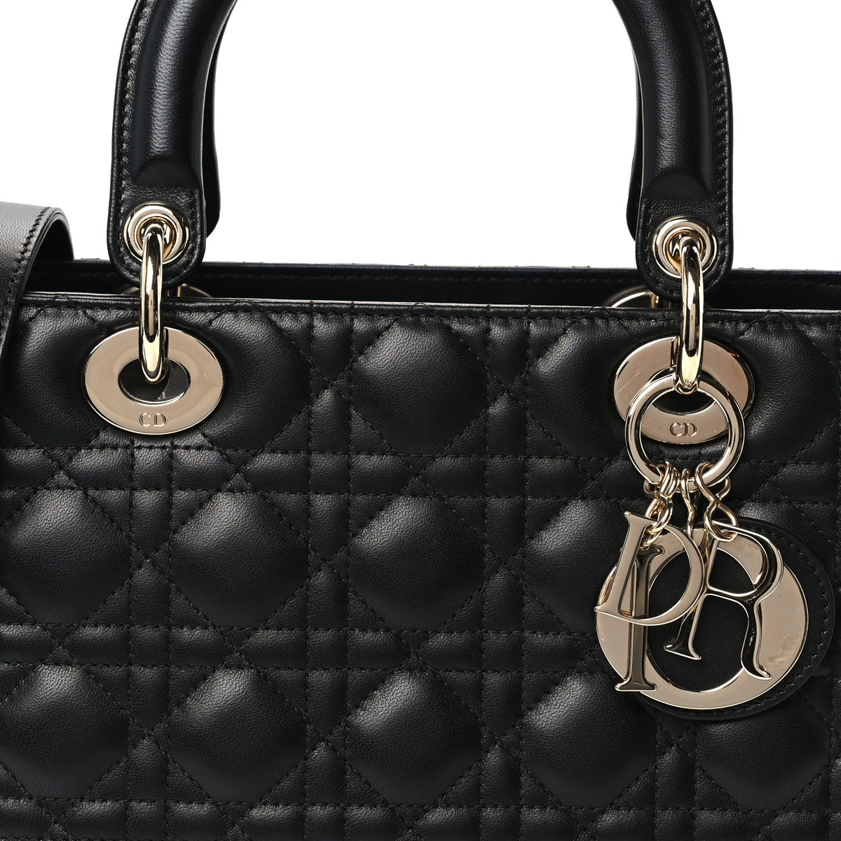 Lambskin Cannage Medium Lady Dior Black