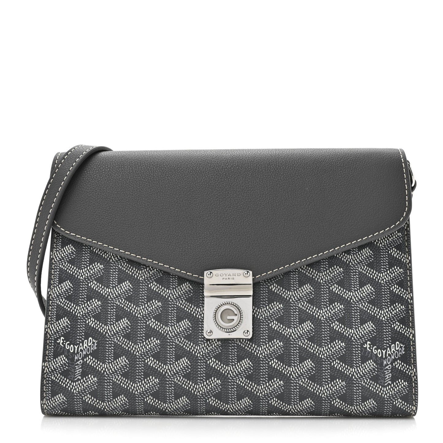 Goyardine Calfskin Chypre Wallet Pouch Grey