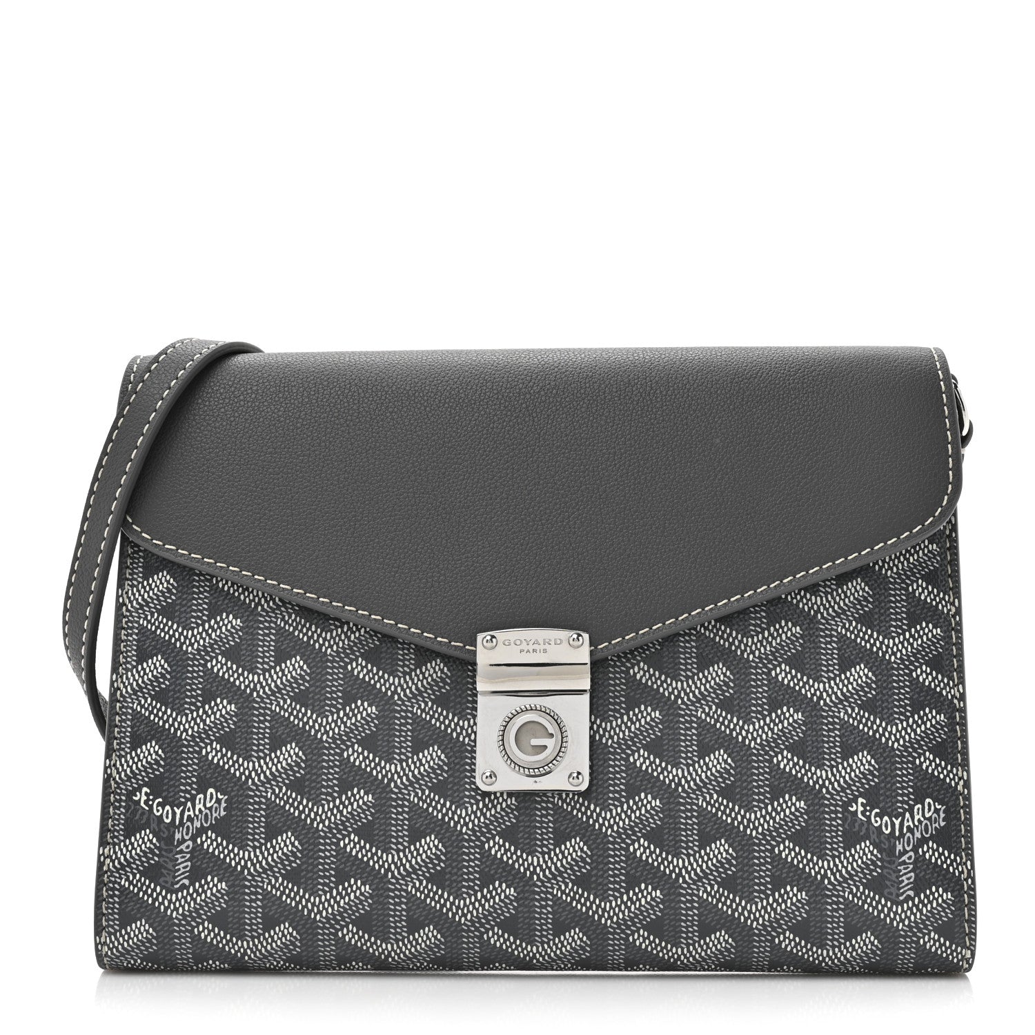 Goyard Goyardine Calfskin Chypre Wallet Pouch Grey 1 of 12