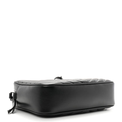 Saint Laurent Calfskin Matelasse Monogram Monochrome Lou Camera Bag Black 4 of 11