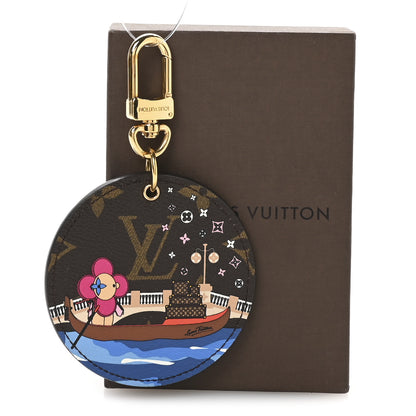 Louis Vuitton Monogram 2019 Christmas Animation Venice Bag Charm Key Ring Blue 5 of 5