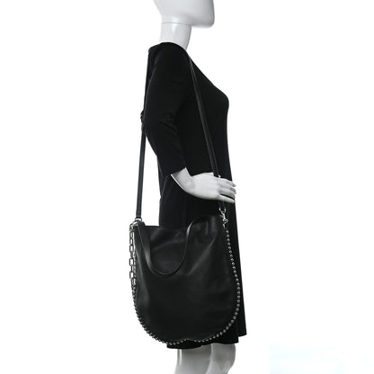 Alexander Wang Pebbled Calfskin Studded Roxy Hobo Black 3 of 8