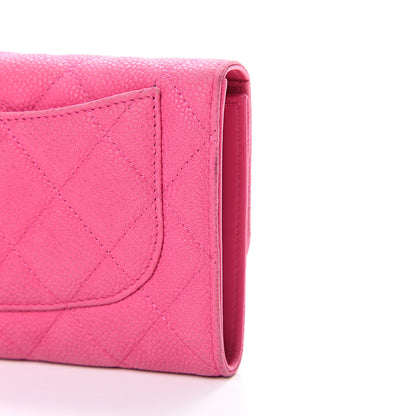 Chanel Iridescent Caviar Quilted Large Flap Wallet Pink 11 of 13