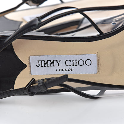 Jimmy Choo Kid PVC Erin Slingback Flats 39 Black 6 of 10