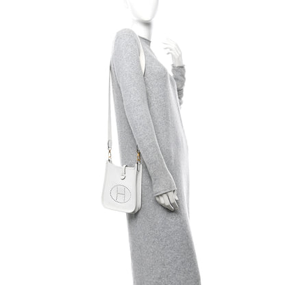 Hermes Taurillon Clemence Amazone Evelyne TPM New White 2 of 10