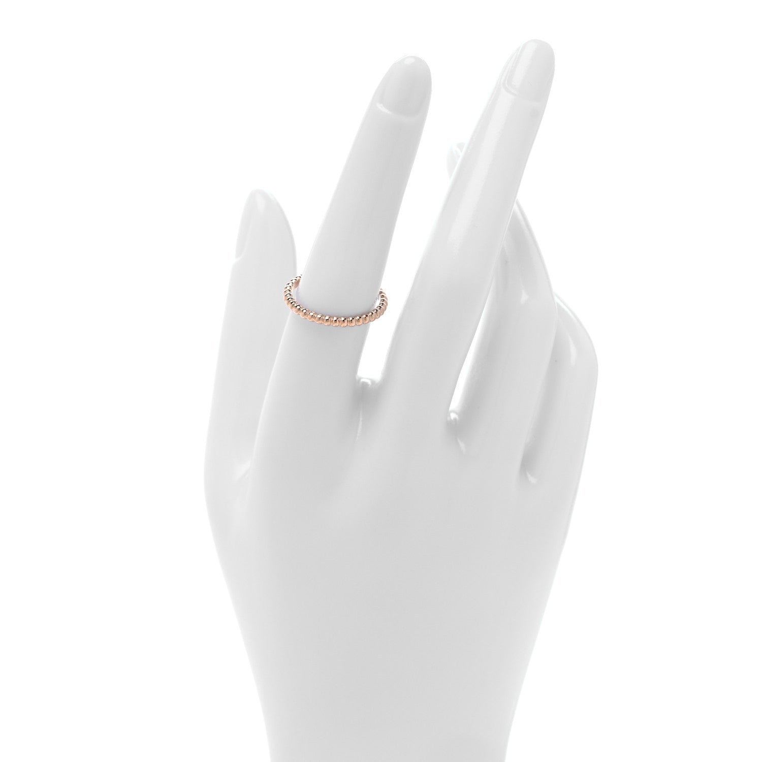 Van Cleef & Arpels 18K Rose Gold Small Perlee Ring 55 7.25 2 of 4