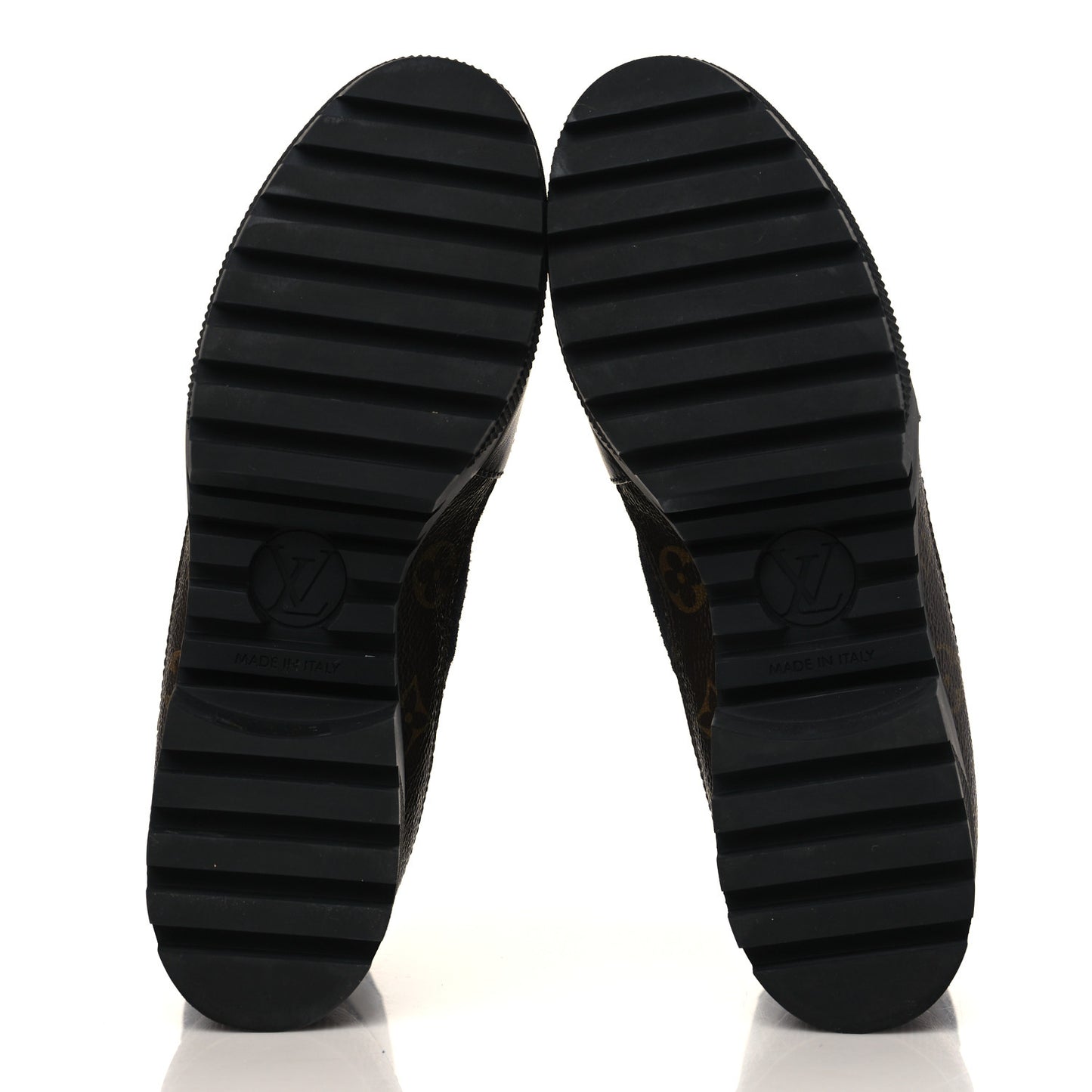 Suede Calfskin Monogram Laureate Platform Desert Boots 39 Black
