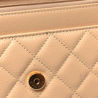 Chanel Caviar Quilted Wallet On Chain WOC Beige 12 of 12
