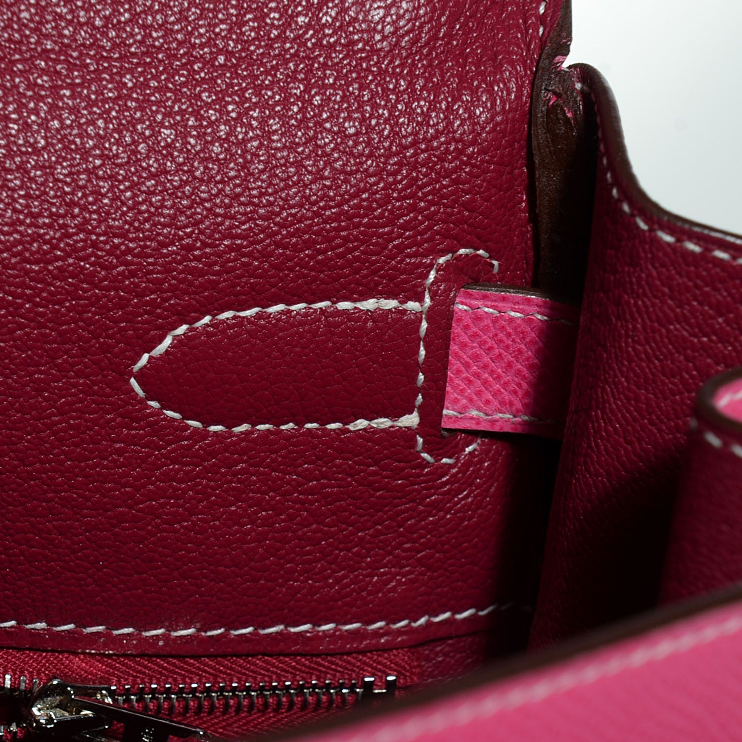 Hermes Epsom Candy Kelly Retourne 35 Rose Tyrien Rubis 11 of 26