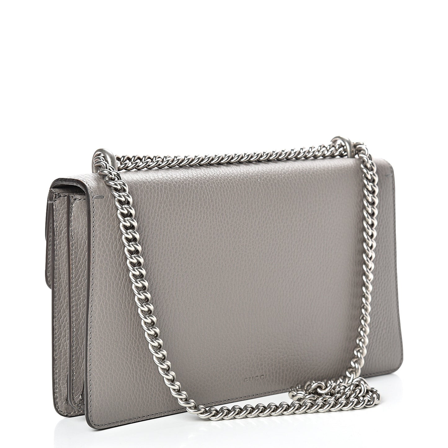 Pebbled Calfskin Small Dionysus Shoulder Bag Dusty Grey
