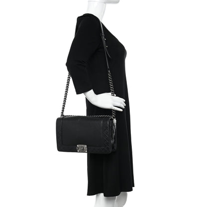 Chanel Calfskin New Medium Boy Reverso Flap Black 2 of 10