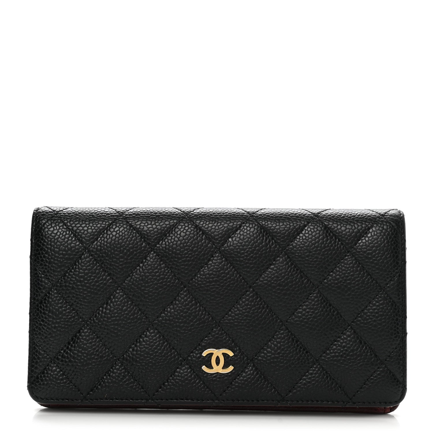 Chanel Caviar Quilted Yen Wallet Black 1 of 11