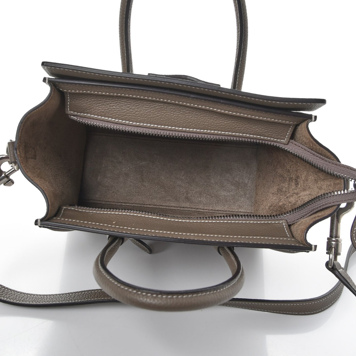 Drummed Calfskin Nano Luggage Souris