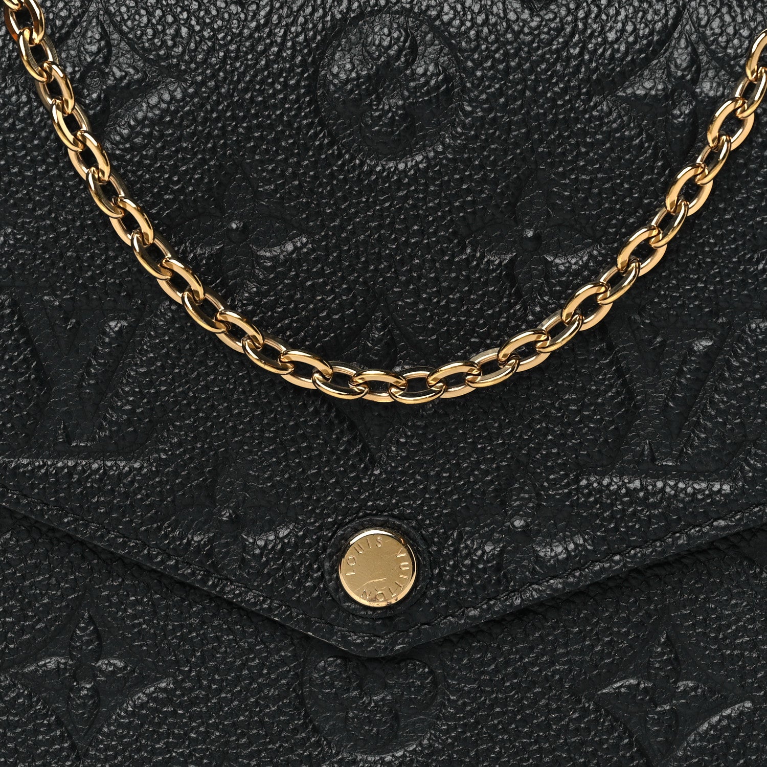Louis Vuitton Empreinte Pochette Felicie Chain Wallet Black 7 of 10
