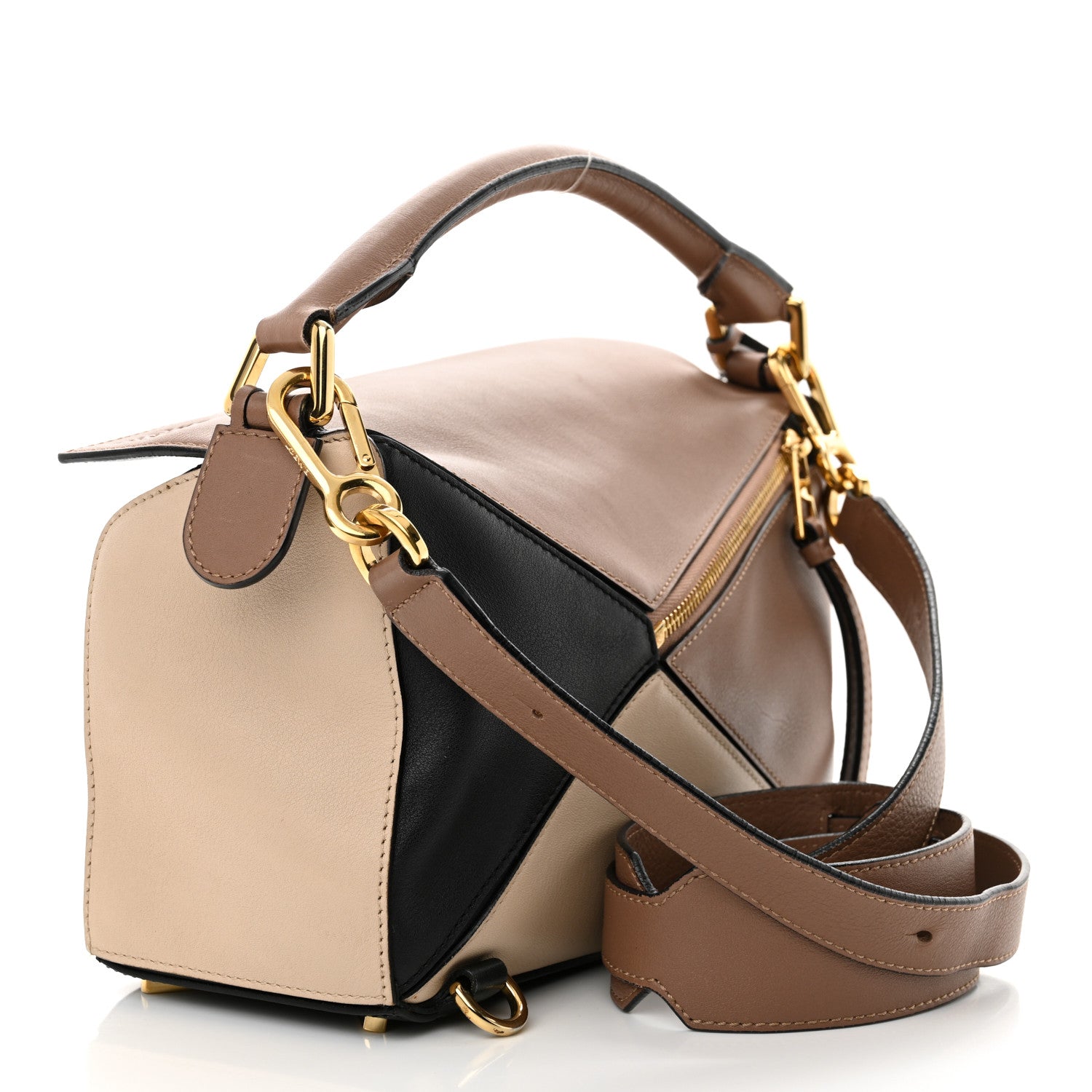 Loewe Calfskin Small Puzzle Bag Sand Hazelnut Ash 3 of 16