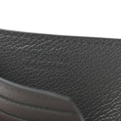 Prada Vitello Micro Grain Card Holder Mercurio Baltico 4 of 4