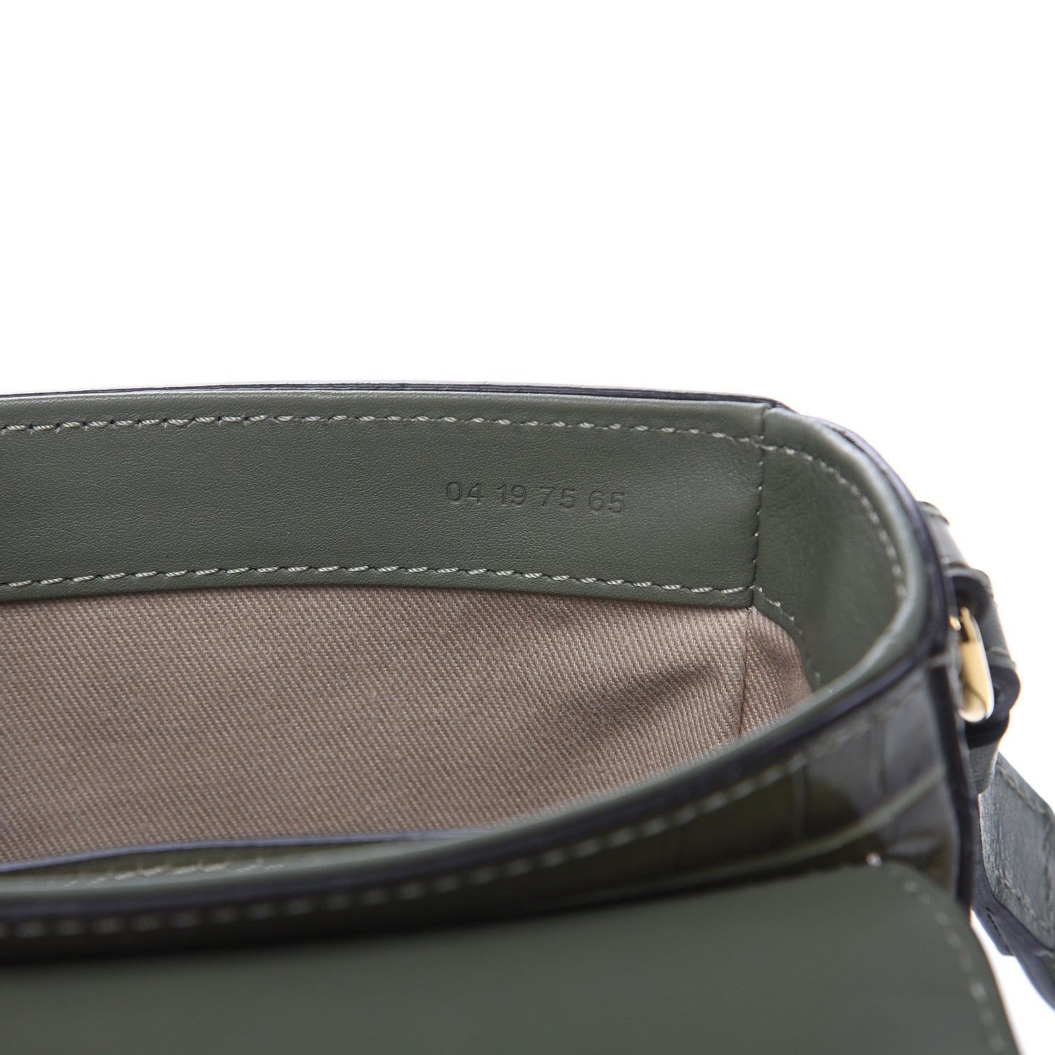 Chloe Calfskin Crocodile Embossed Mini C Double Carry Misty Forest 7 of 10