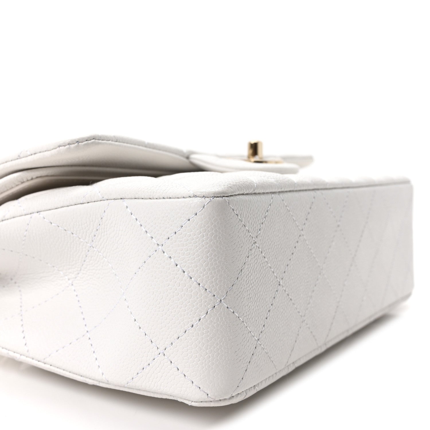 Chanel Caviar Quilted Small Double Flap White 9 of 10
