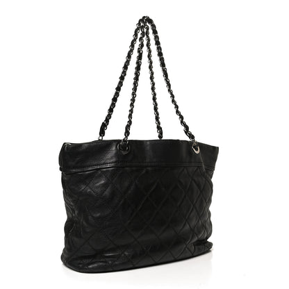 Chanel Calfskin Large Front Flap Tote Black 3 of 11
