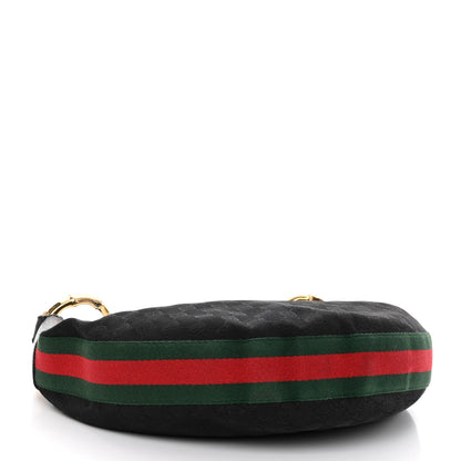 Gucci Monogram Web Bamboo Ring Hobo Black 4 of 14
