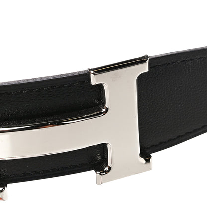 Hermes Box Togo 32mm H Belt 85 Black Orange 9 of 9