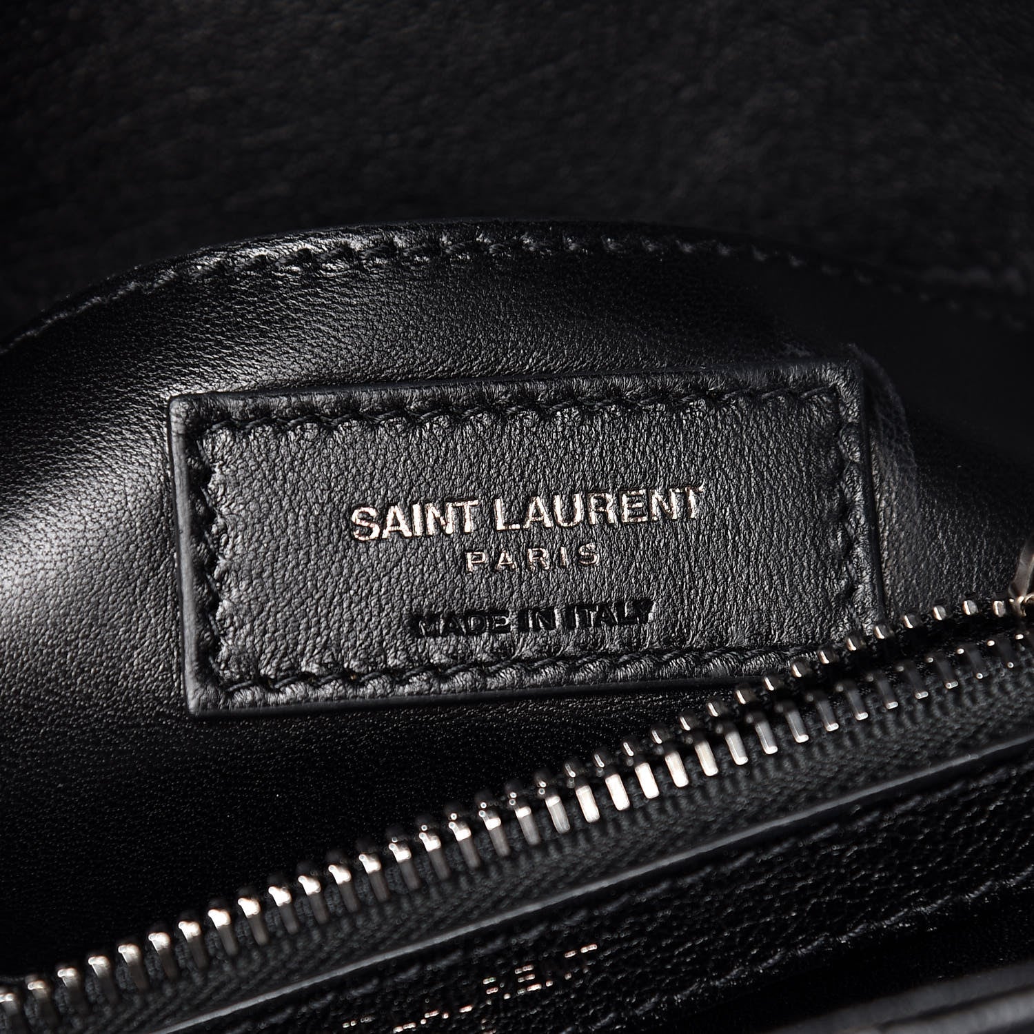 Saint Laurent Sheepskin Matelasse Chevron Monogram Medium Pins College Bag Black 6 of 11
