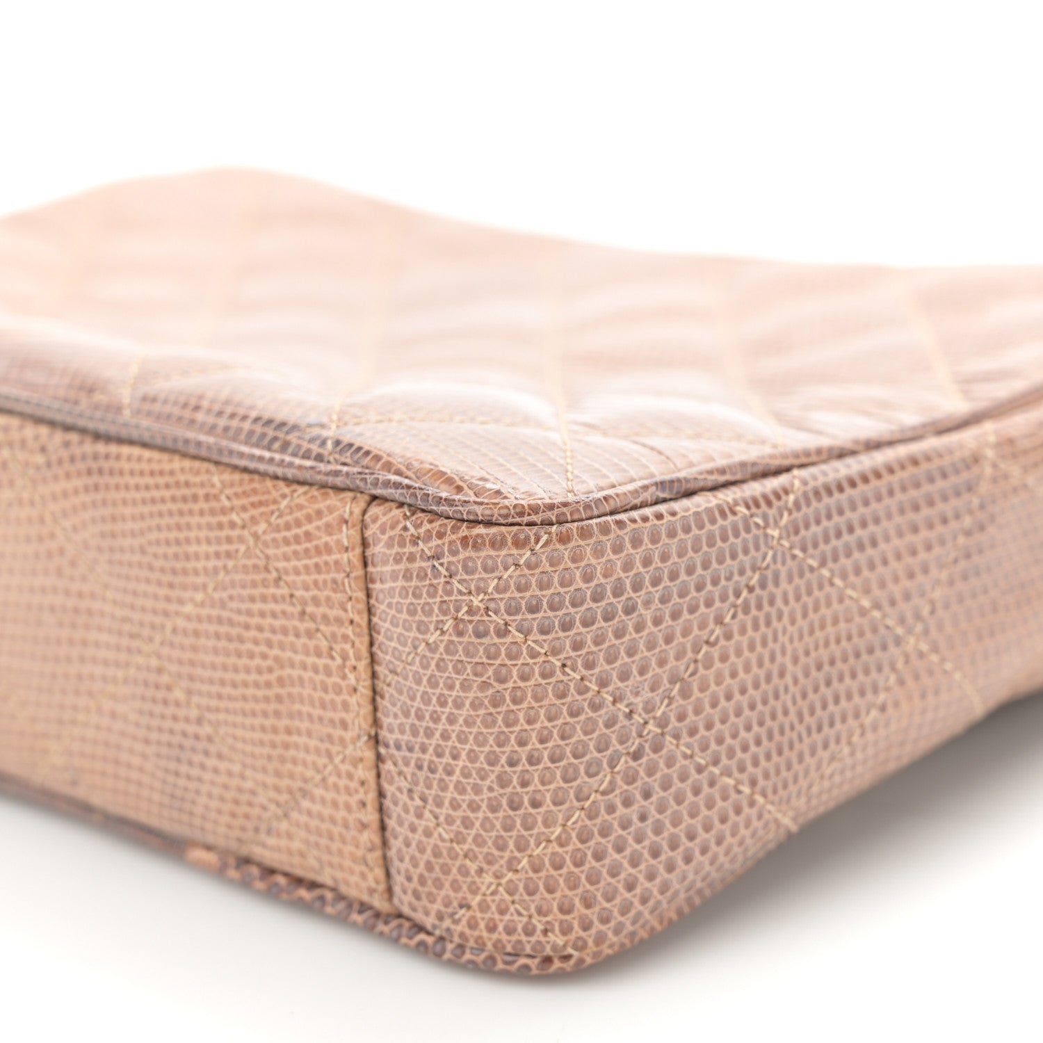 Chanel Lizard Quilted Small Tassel Camera Case Brown 11 of 12