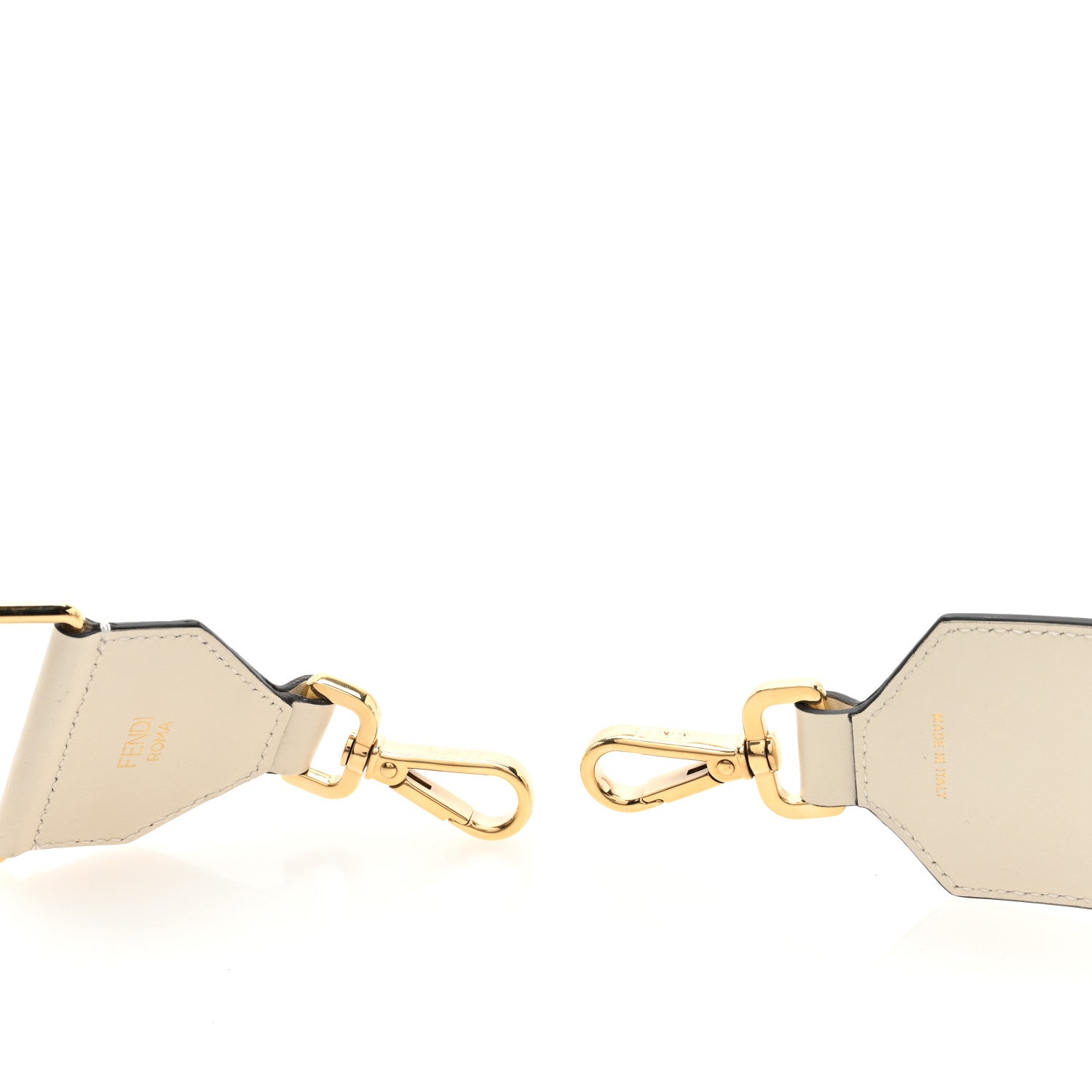 Fendi Ribbon Vitello King Logo Embossed Gingham Woven Adjustable Strap You White Ice Ghianda Ice 4 of 4