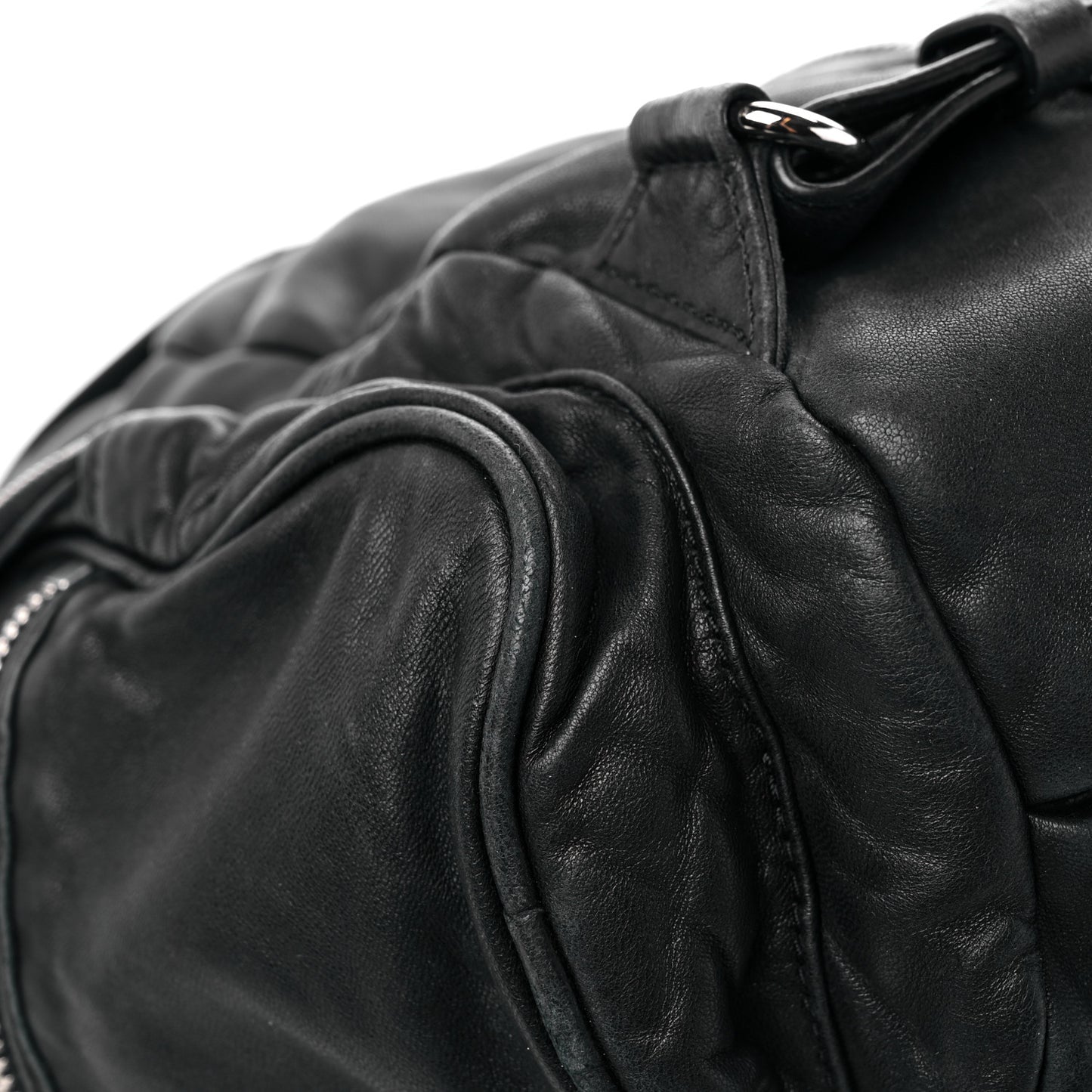 Lambskin Marti Backpack Bag Washed Black Rhodium Hardware