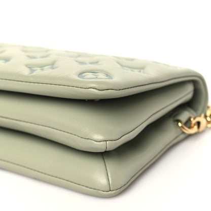 Louis Vuitton Lambskin Embossed Monogram Pochette Coussin Green 9 of 9
