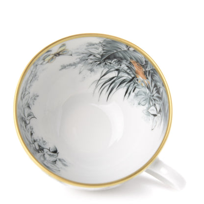 Hermes Porcelain Carnets d'Equateur Tea Cup and Saucer Set of 2 4 of 9