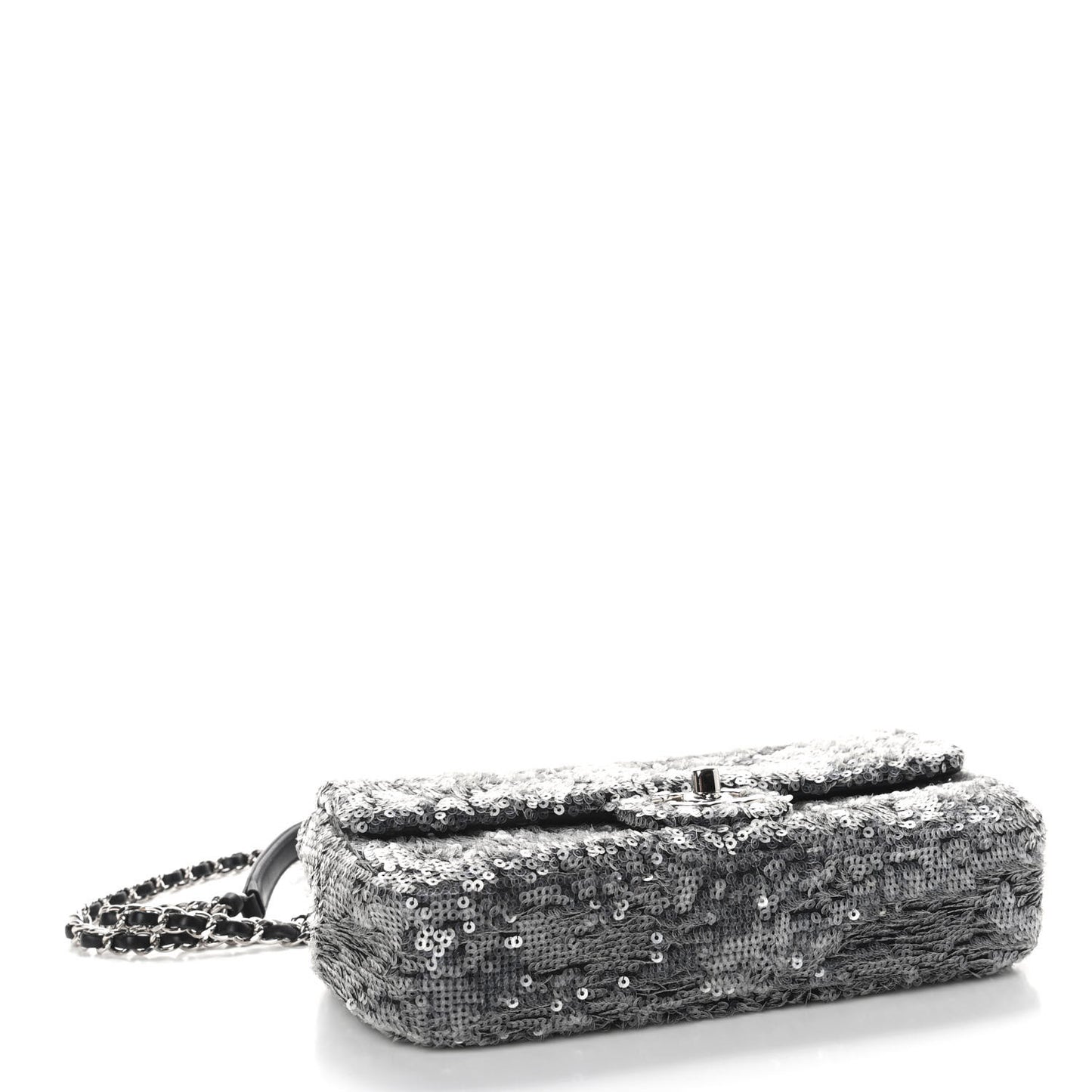 Sequin Medium Single Flap Silver