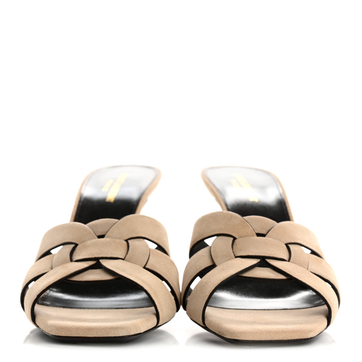 Saint Laurent Suede Tribute 85 Slide Sandals 41 Sand 3 of 10