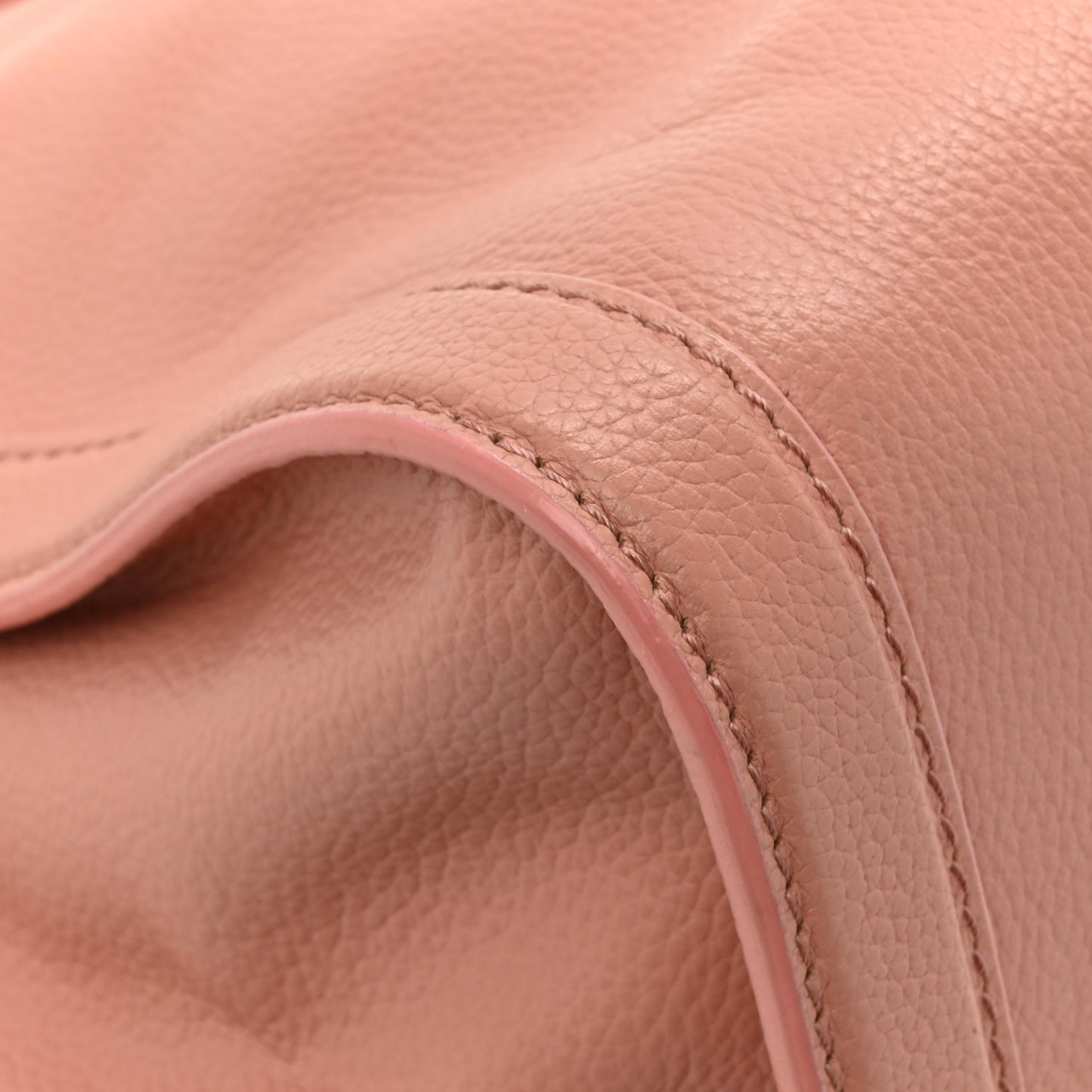 Pebbled Calfskin Large Skull Padlock Zip Around Tote Blush Pink