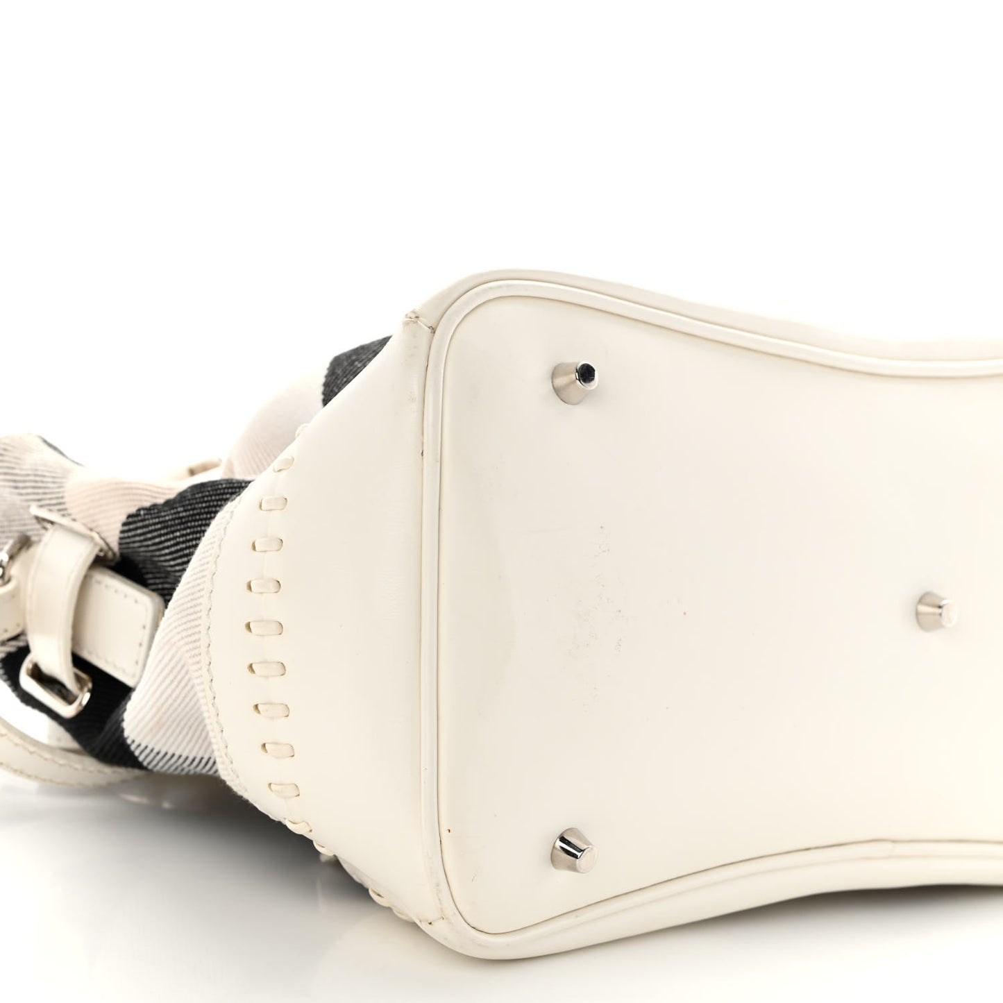 Canvas Mega Nova Check Shoulder Bag Pale Beige