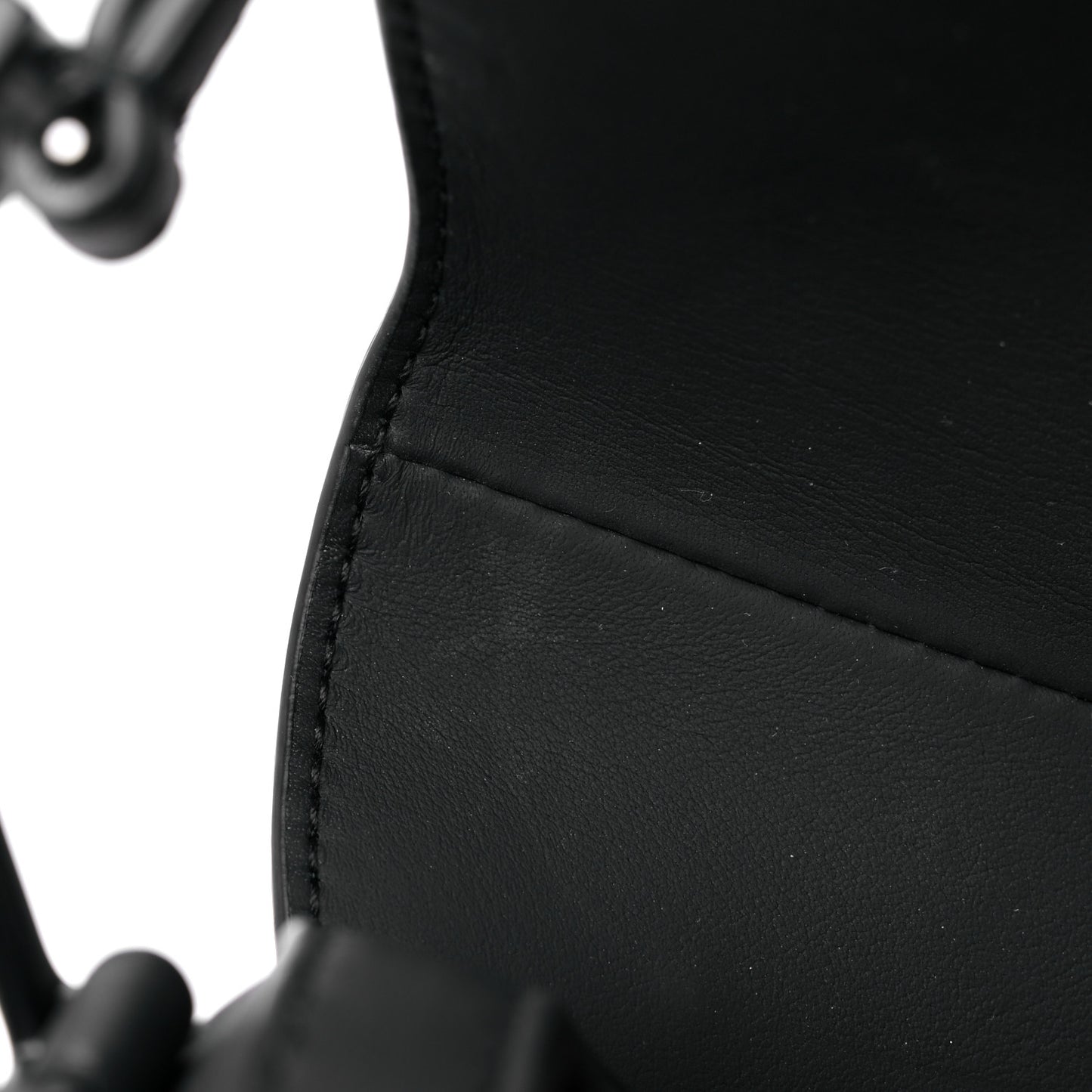 Ultra Matte Calfskin Mini Saddle Bag Black