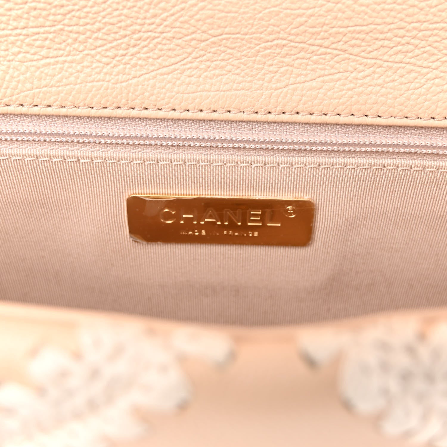 Chanel Calfskin Crochet Medium Chanel 19 Flap Beige 6 of 9