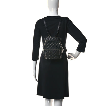 Valentino Garavani Craquele Nappa Quilted Mini Rockstud Spike Backpack Black 2 of 9