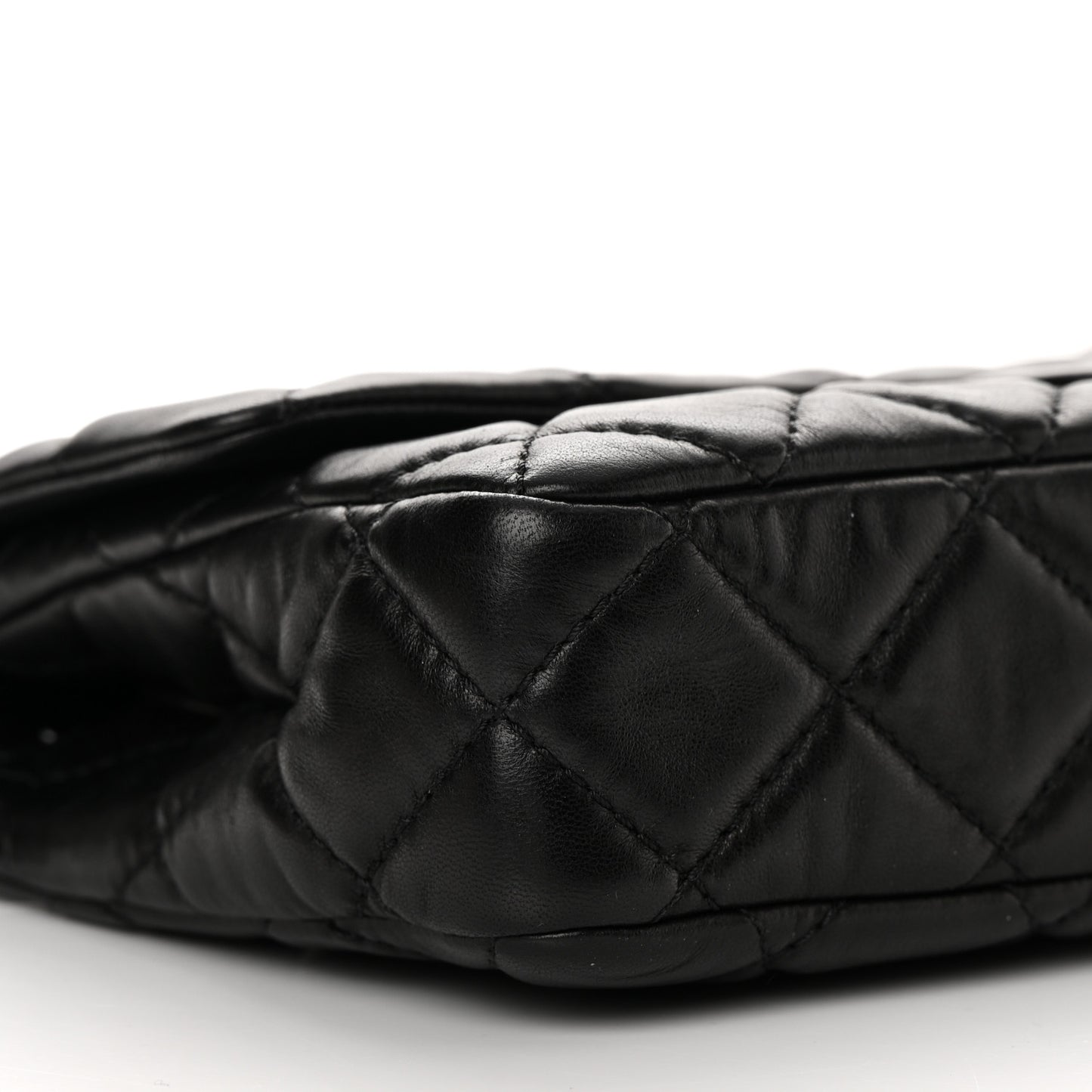Lambskin Quilted Large Roll 2.55 Reissue Clutch Black