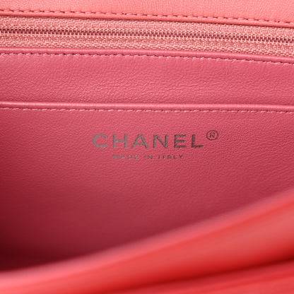 Chanel Lambskin Quilted Tri-Color Medium Valentine Charms Single Flap Pink 6 of 12