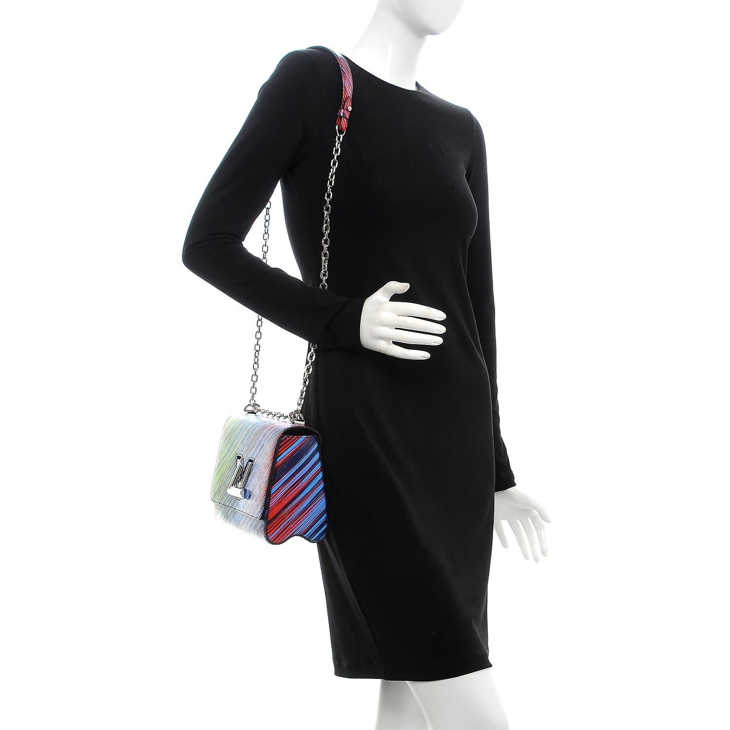 Epi Tropical Twist Shoulder Bag MM Vert Rouge