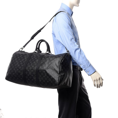 Louis Vuitton Monogram Eclipse Keepall Bandouliere 55 2 of 10